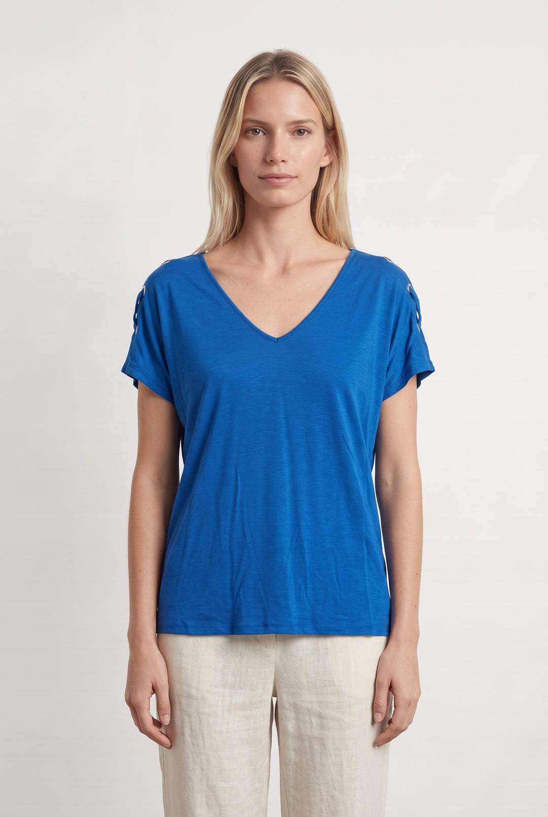 Tee-shirt Bleu - Taille S/36 de la marque Caroll | PARAD126517 - Vendu par Paradigme - Image 1