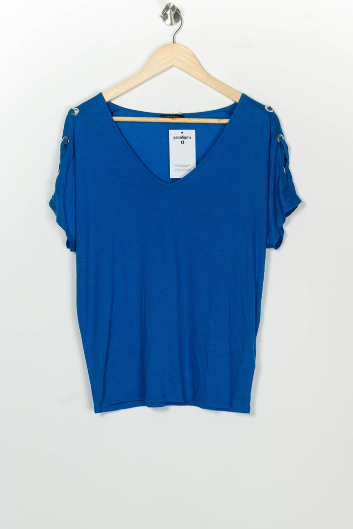 Tee-shirt Bleu - Taille S/36 de la marque Caroll | PARAD126517 - Vendu par Paradigme - Image 2