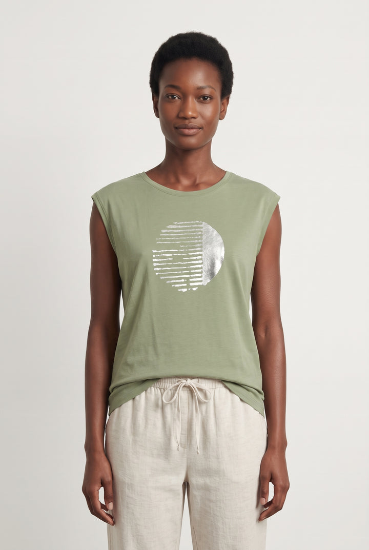 Débardeur Vert Sauge - Taille XS/34 de la marque Caroll | PARAD126518 - Vendu par Paradigme - Image 1