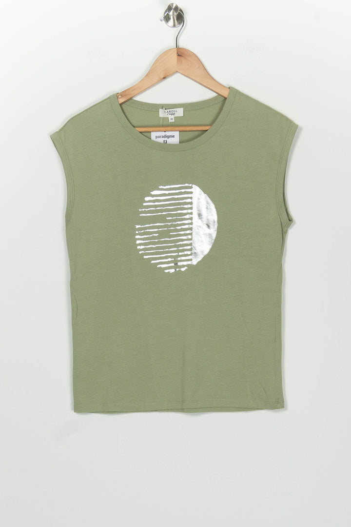 Débardeur Vert Sauge - Taille XS/34 de la marque Caroll | PARAD126518 - Vendu par Paradigme - Image 2