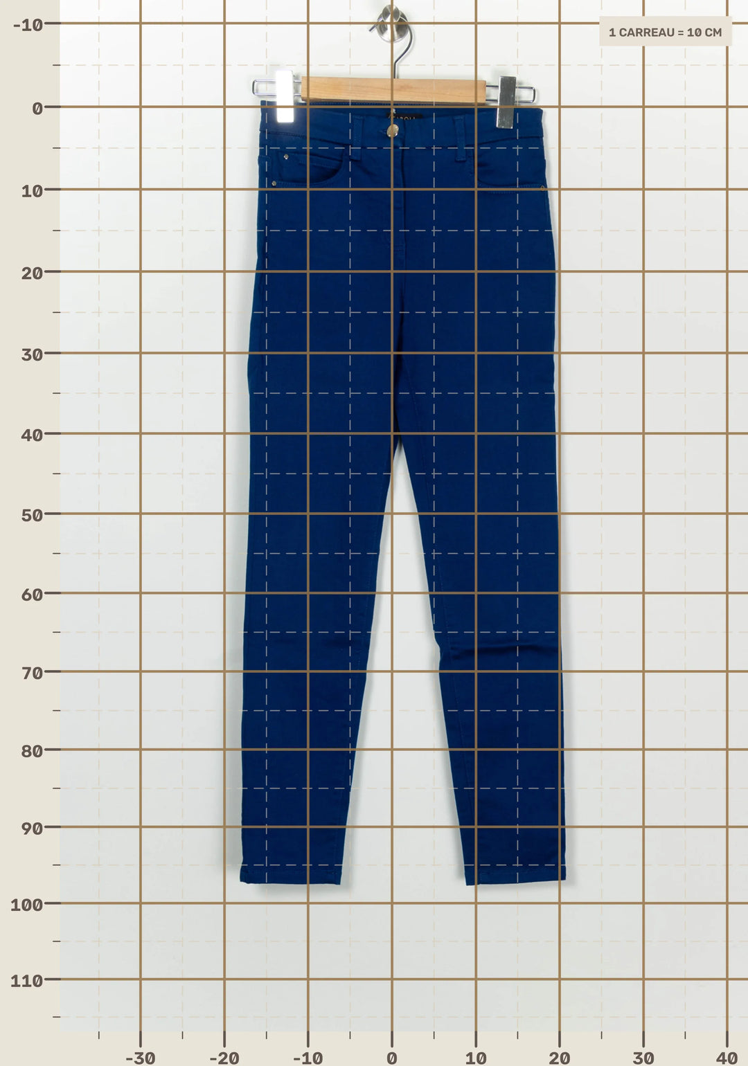 Jean Bleu foncé - Taille S/36 de la marque Caroll | PARAD126520 - Vendu par Paradigme - Image 4
