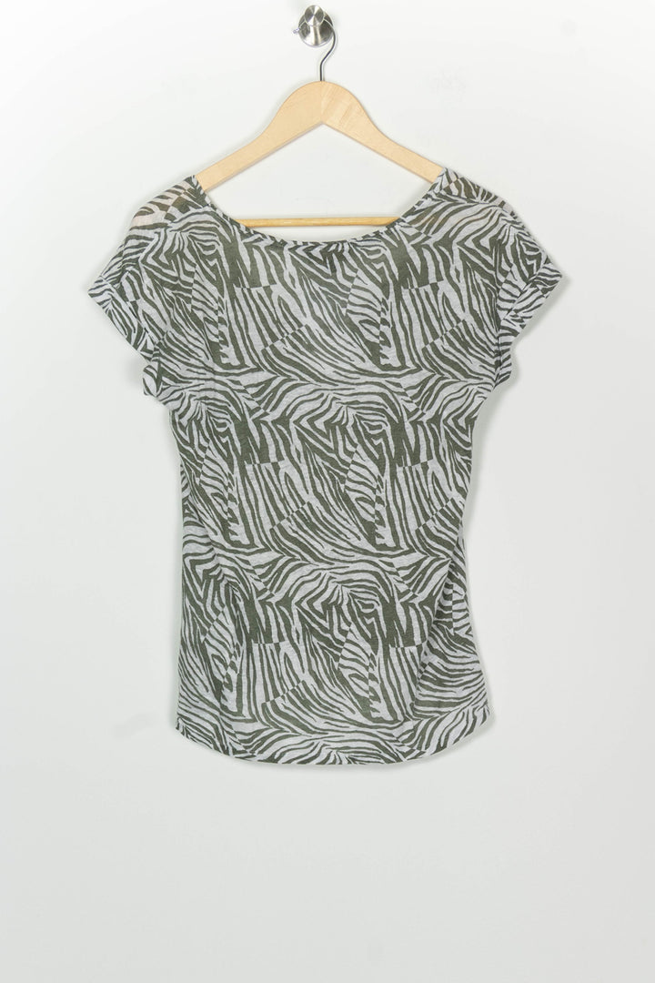T-shirt Gris et Kaki - Taille XS/34 de la marque Caroll | PARAD126521 - Vendu par Paradigme - Image 5