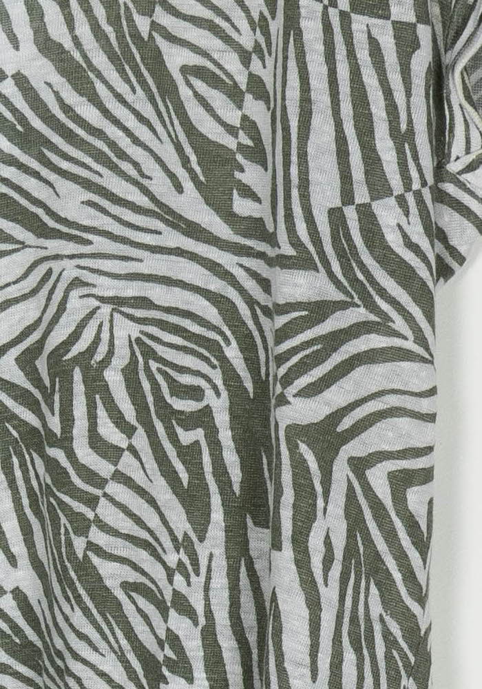 T-shirt Gris et Kaki - Taille XS/34 de la marque Caroll | PARAD126521 - Vendu par Paradigme - Image 3