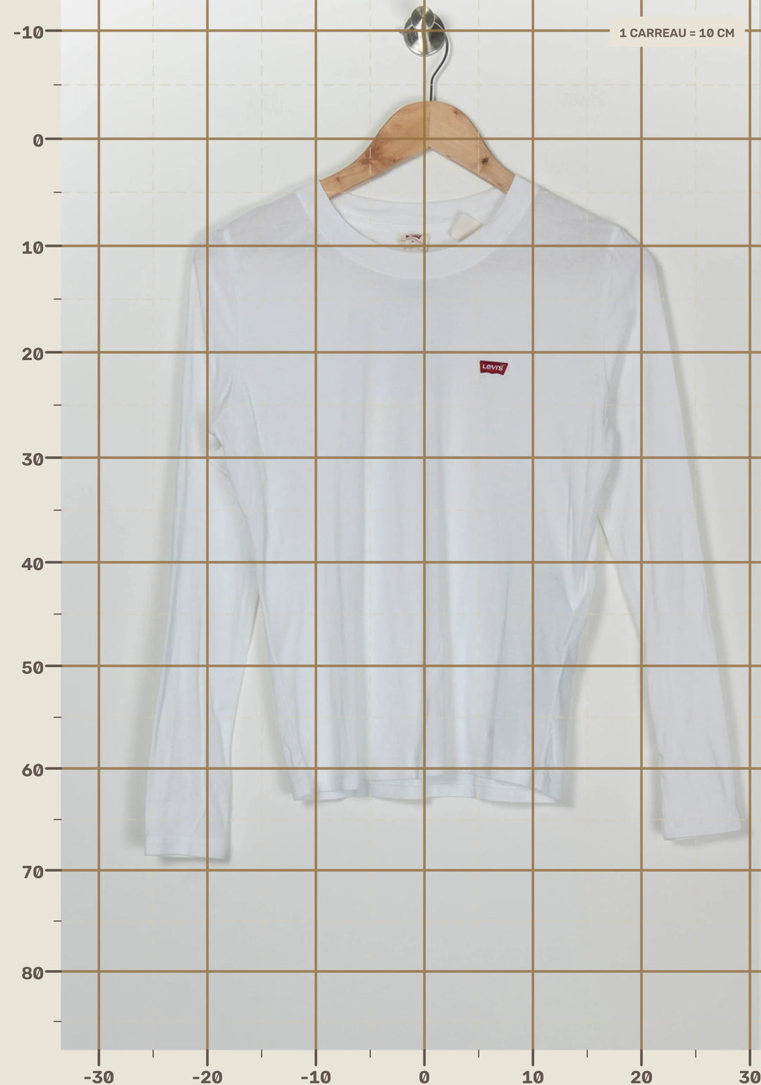 Tee-shirt à manches longues Blanc - Taille M/38 de la marque Levi&