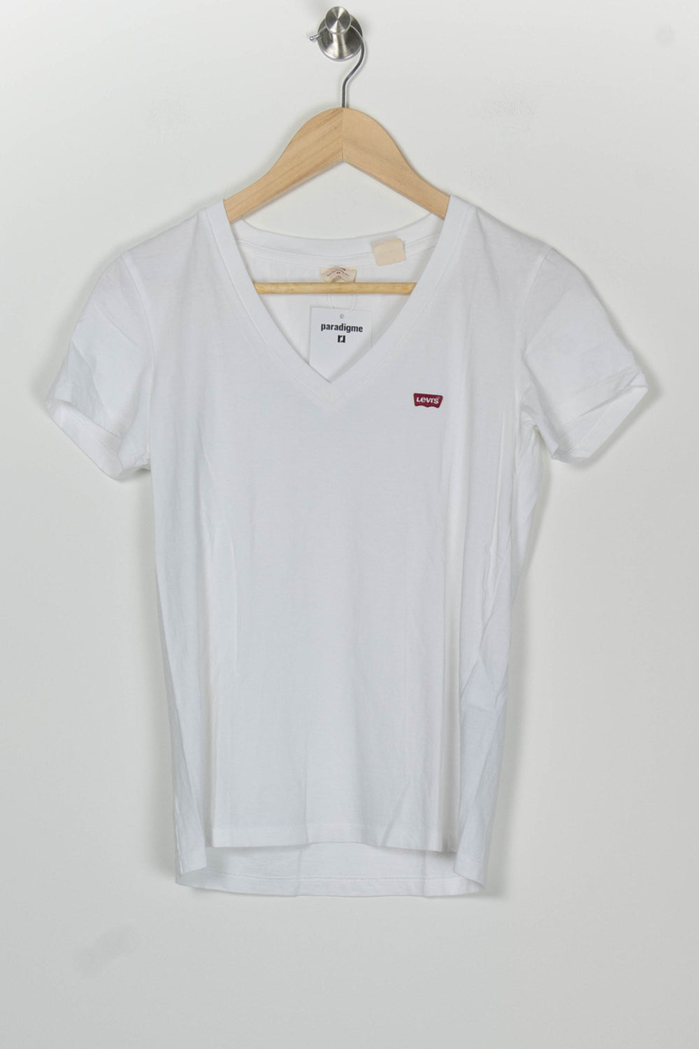 Tee-Shirt Col V Blanc - Taille XS/34 de la marque Levi's | PARAD126524 - Vendu par Paradigme - Image 2