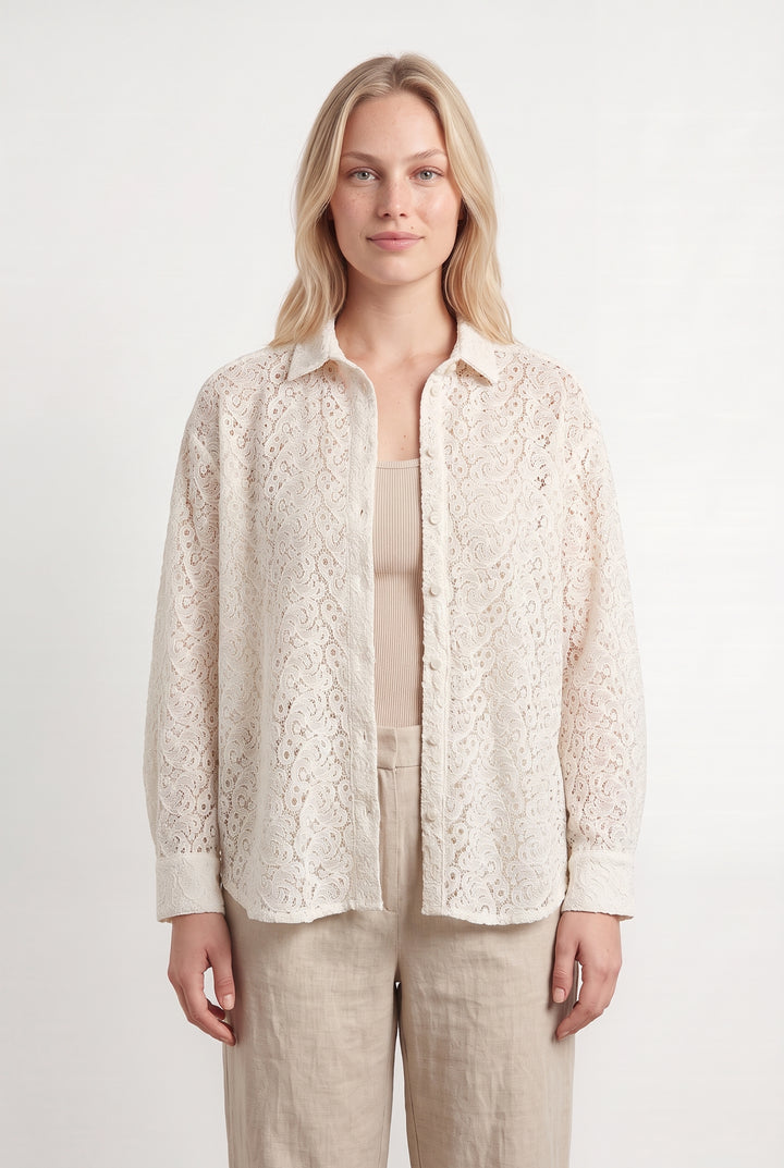 Veste en Dentelle Beige - Taille L/40 de la marque Petite Mendigote | PARAD126635 - Vendu par Paradigme - Image 1