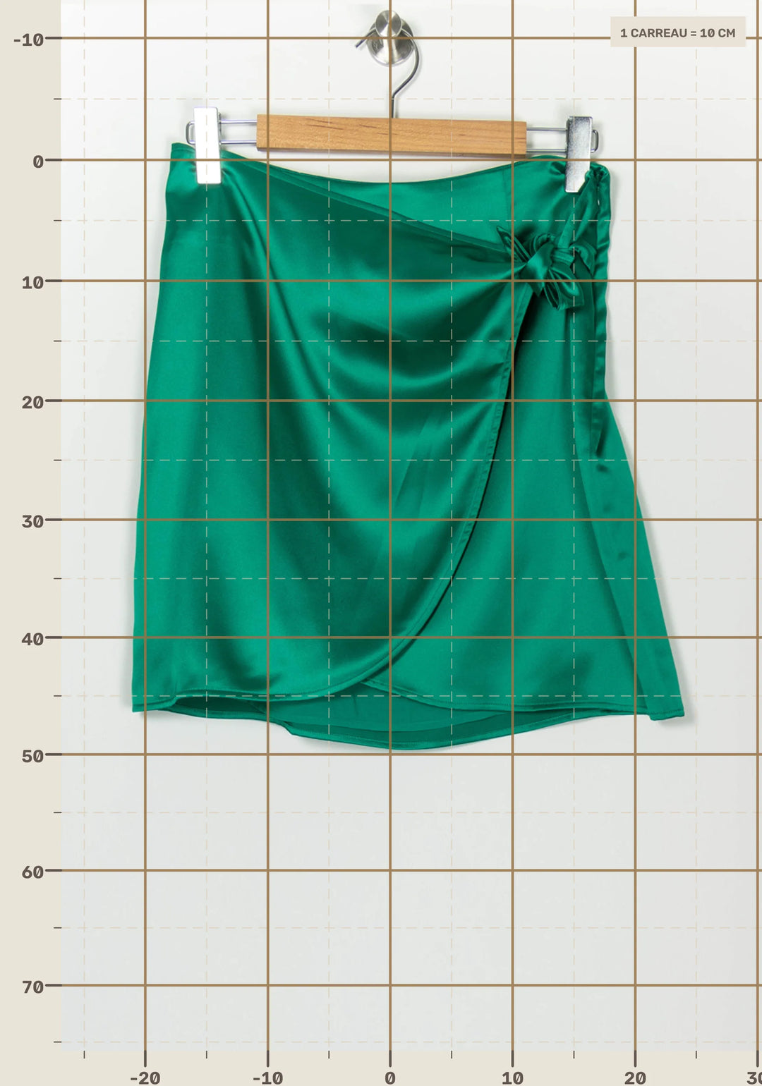 Jupe Portefeuille Verte - Taille L/40 de la marque Petite Mendigote | PARAD126638 - Vendu par Paradigme - Image 4