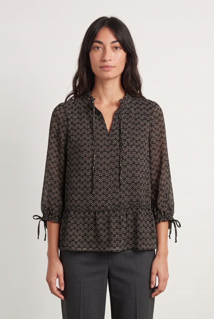 Blouse Noire - Taille M/38 de la marque Sézane | PARAD126647 - Vendu par Paradigme - Image 1