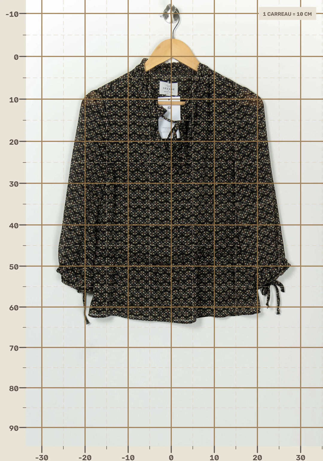 Blouse Noire - Taille M/38 de la marque Sézane | PARAD126647 - Vendu par Paradigme - Image 4