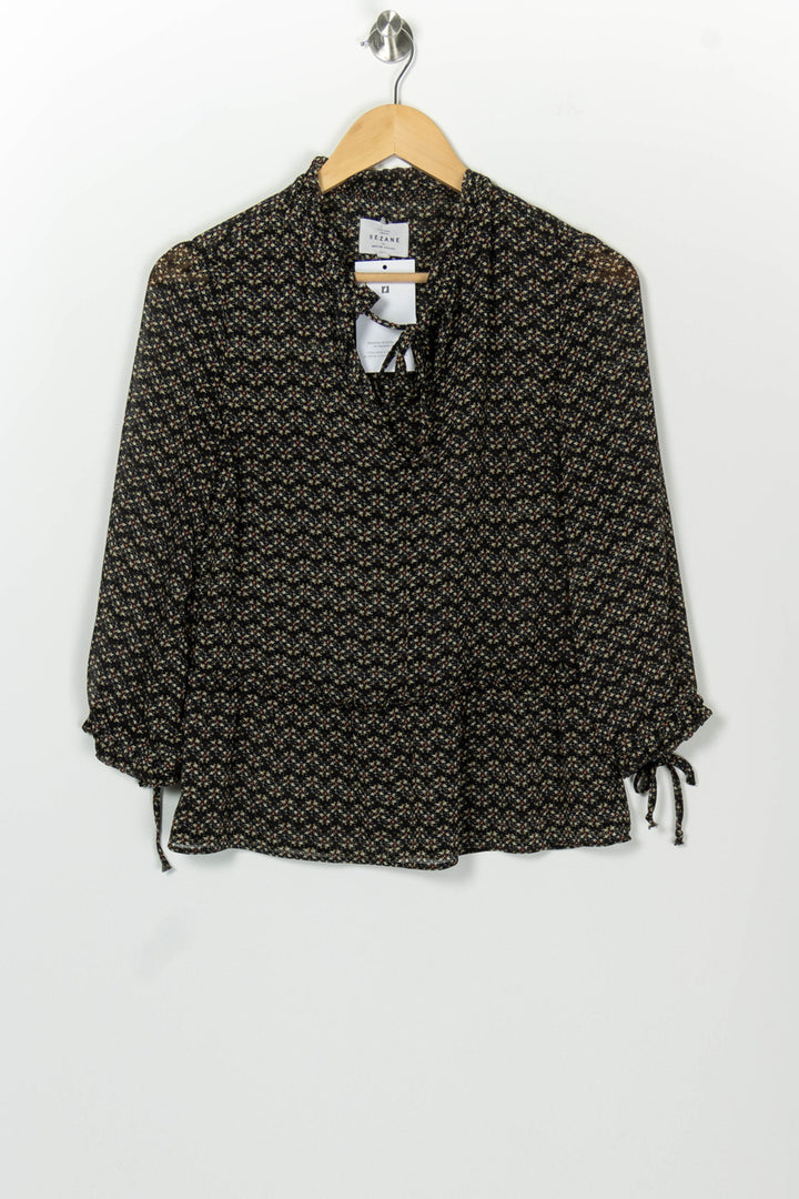 Blouse Noire - Taille M/38 de la marque Sézane | PARAD126647 - Vendu par Paradigme - Image 2