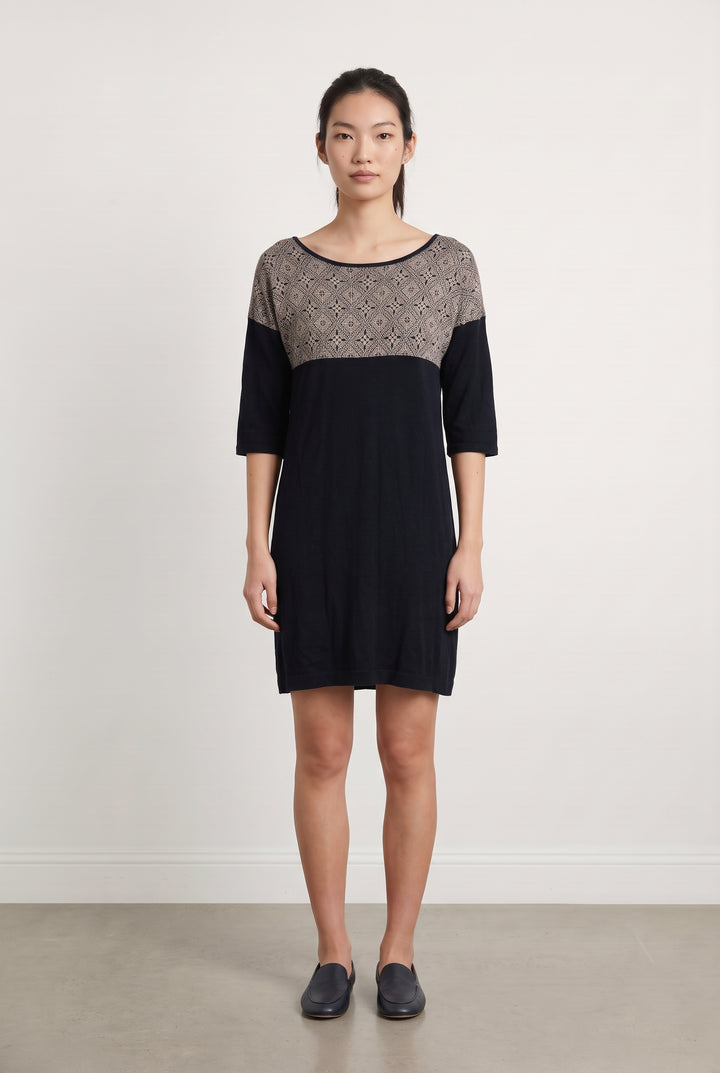 Robe Courte Noire et Beige - Taille S/36 de la marque Sessùn | PARAD126655 - Vendu par Paradigme - Image 1
