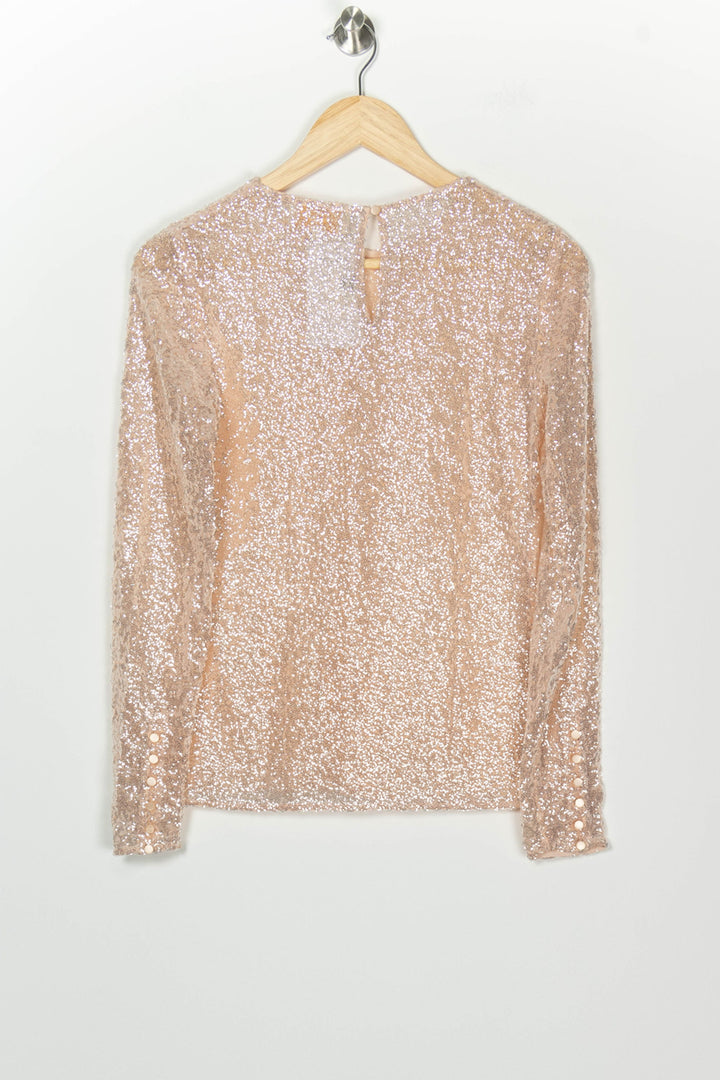 Haut à sequins rose - Taille S/36 de la marque Sézane | PARAD126657 - Vendu par Paradigme - Image 5