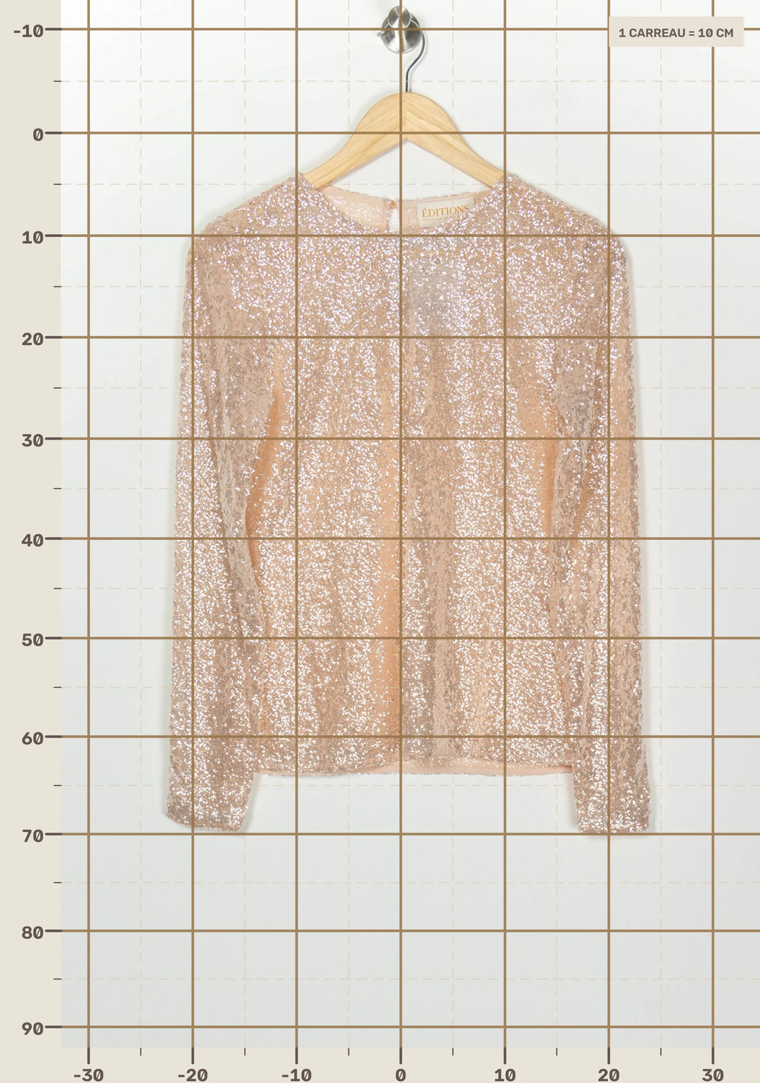 Haut à sequins rose - Taille S/36 de la marque Sézane | PARAD126657 - Vendu par Paradigme - Image 4