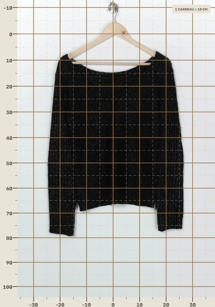 Pull Noir - Taille S/36 de la marque IKKS | PARAD126658 - Vendu par Paradigme - Image 4