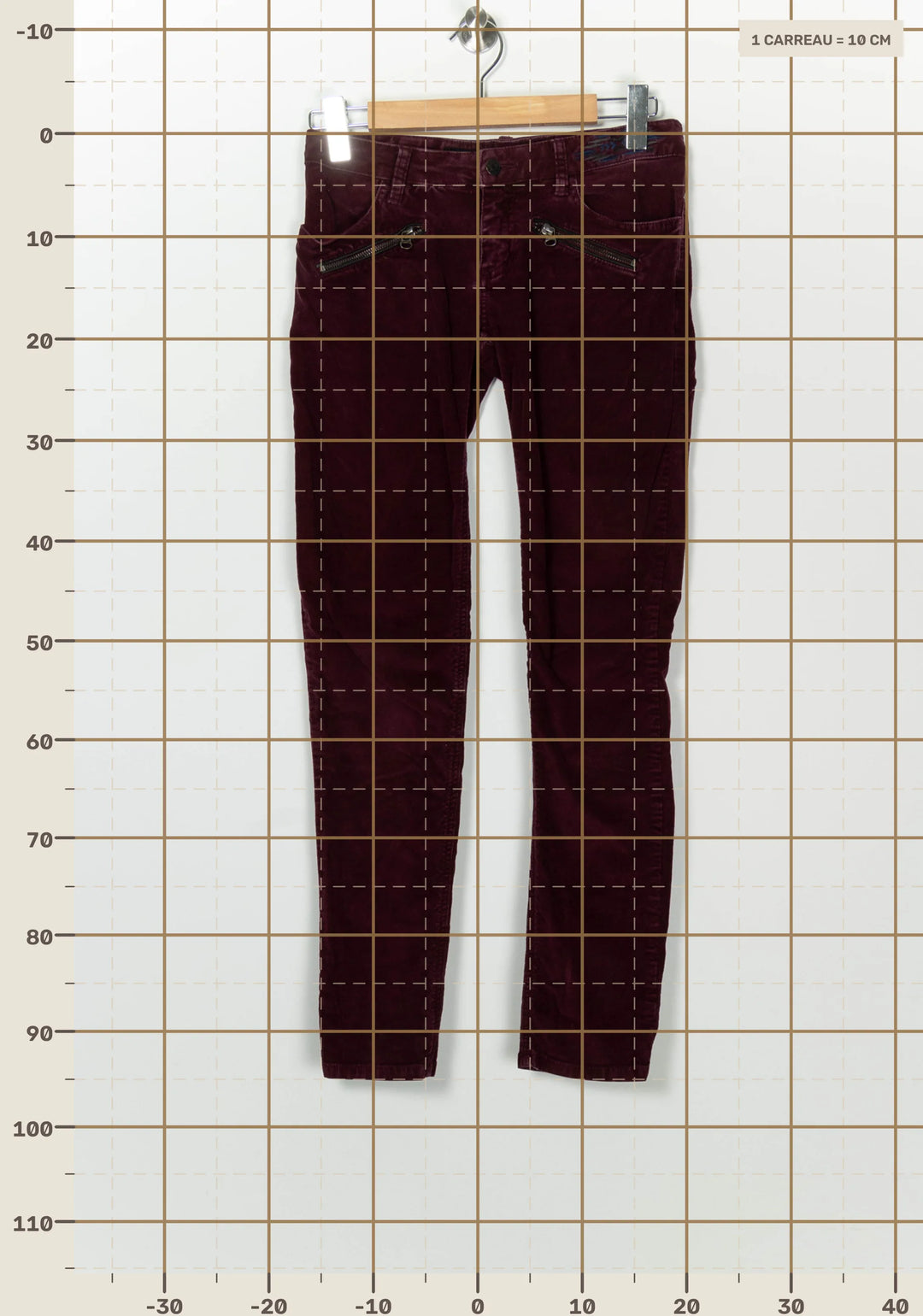 Pantalon Bordeaux - Taille S/36 de la marque Zadig&amp;Voltaire | PARAD126663 - Vendu par Paradigme - Image 4