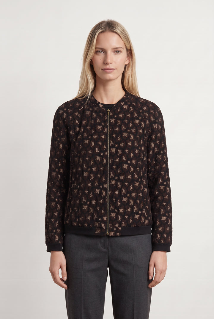 Veste Bomber Marron et Dorée - Taille S/36 de la marque I.Code | PARAD126668 - Vendu par Paradigme - Image 1