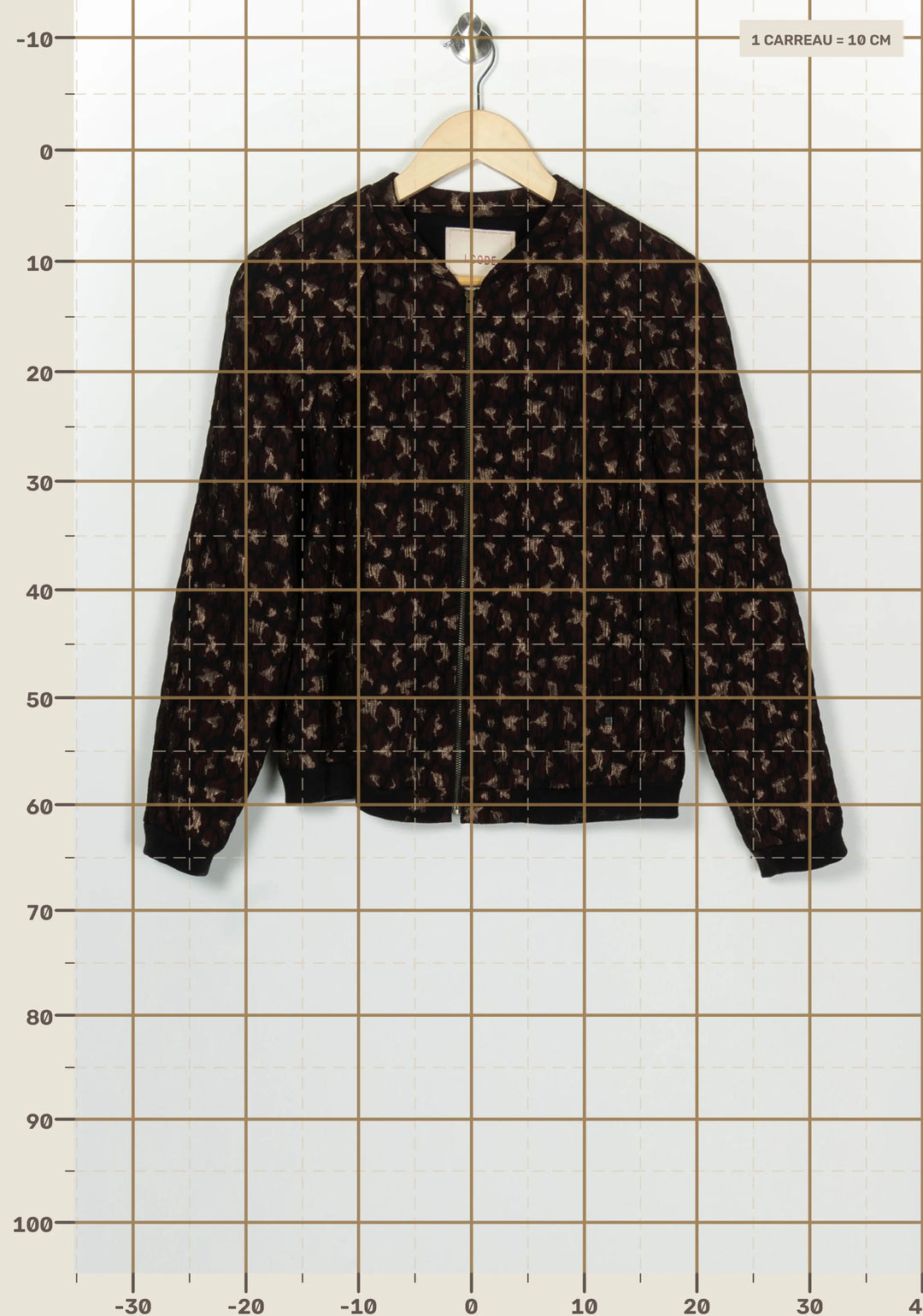 Veste Bomber Marron et Dorée - Taille S/36 de la marque I.Code | PARAD126668 - Vendu par Paradigme - Image 4