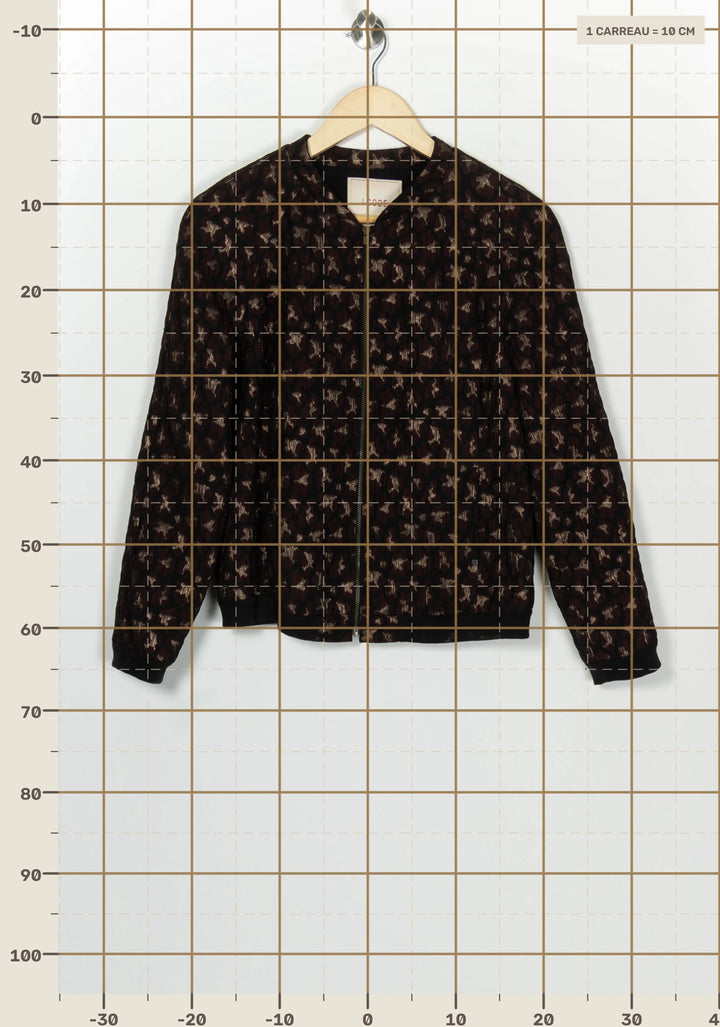 Veste Bomber Marron et Dorée - Taille S/36 de la marque I.Code | PARAD126668 - Vendu par Paradigme - Image 4