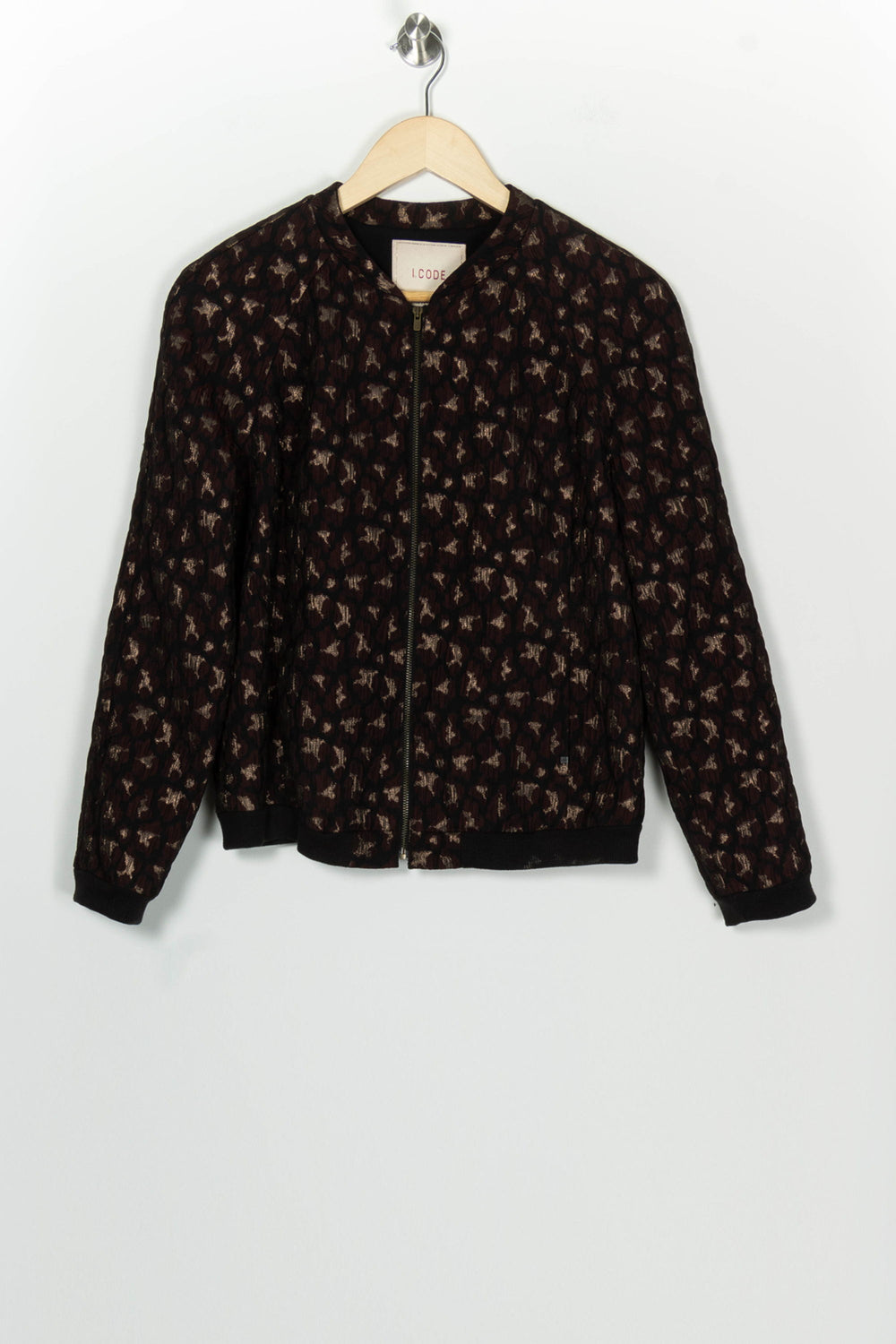 Veste Bomber Marron et Dorée - Taille S/36 de la marque I.Code | PARAD126668 - Vendu par Paradigme - Image 2