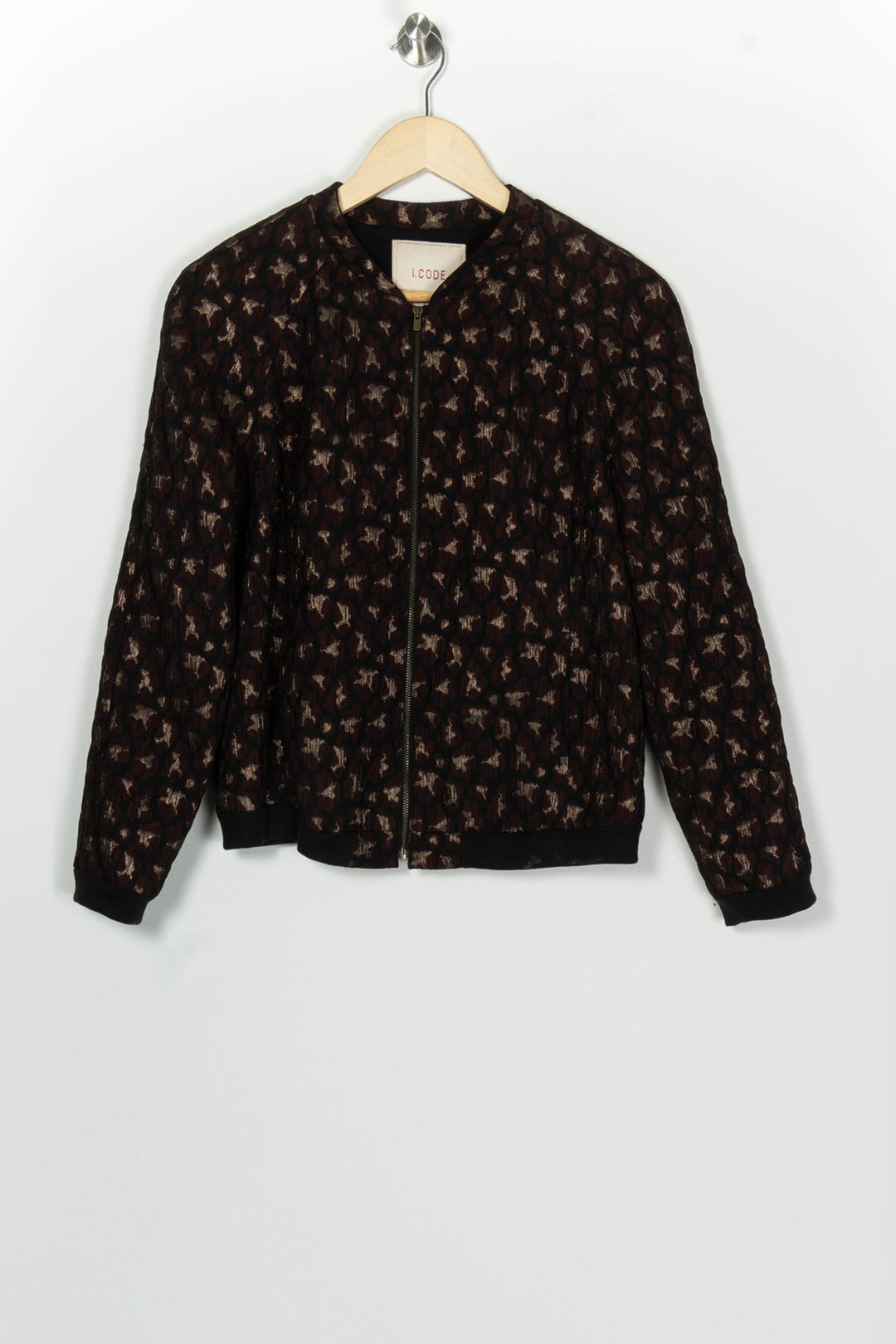 Veste Bomber Marron et Dorée - Taille S/36 de la marque I.Code | PARAD126668 - Vendu par Paradigme - Image 2