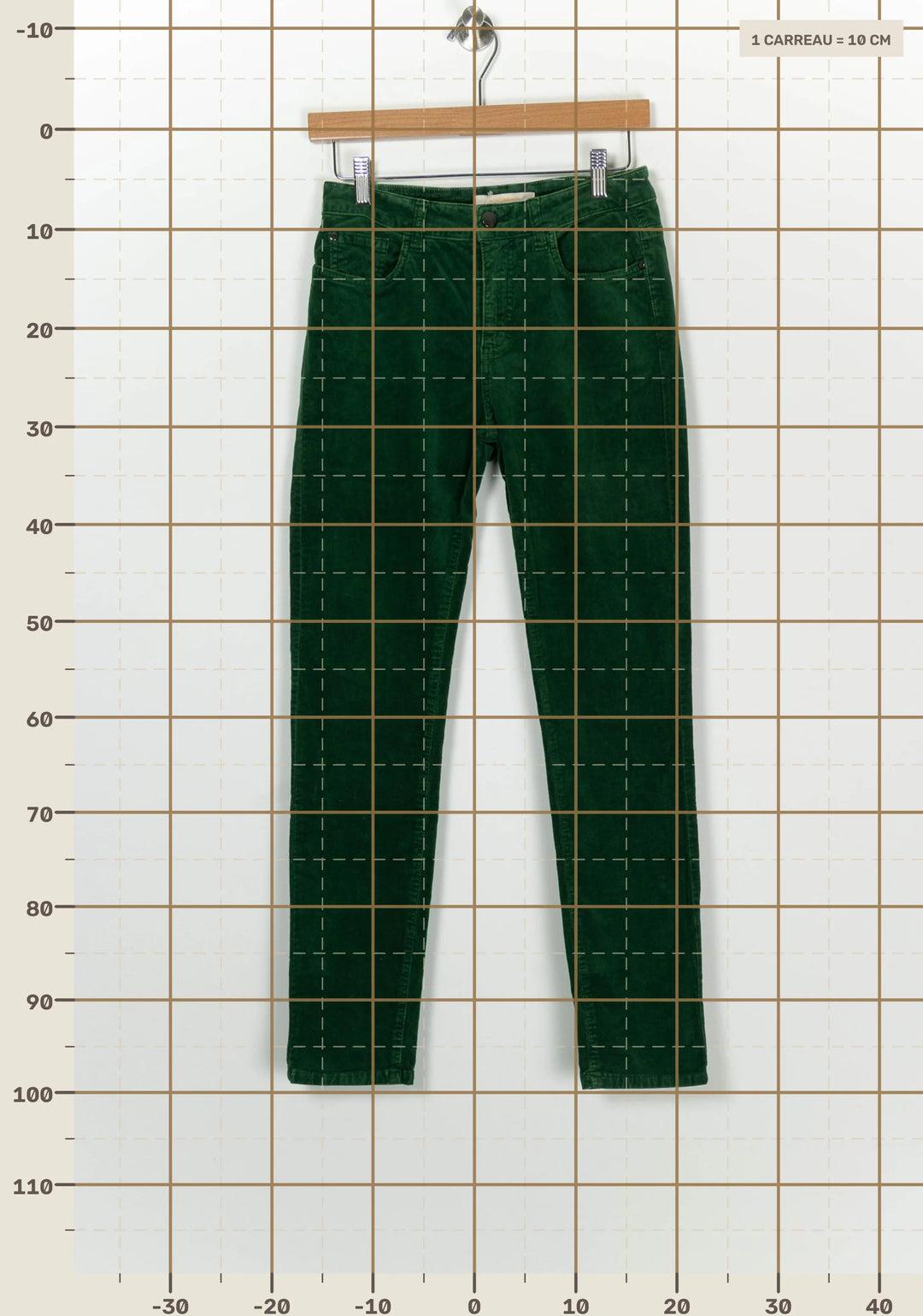 Jean Vert foncé - Taille S/36 de la marque La Fée Maraboutée | PARAD126674 - Vendu par Paradigme - Image 4