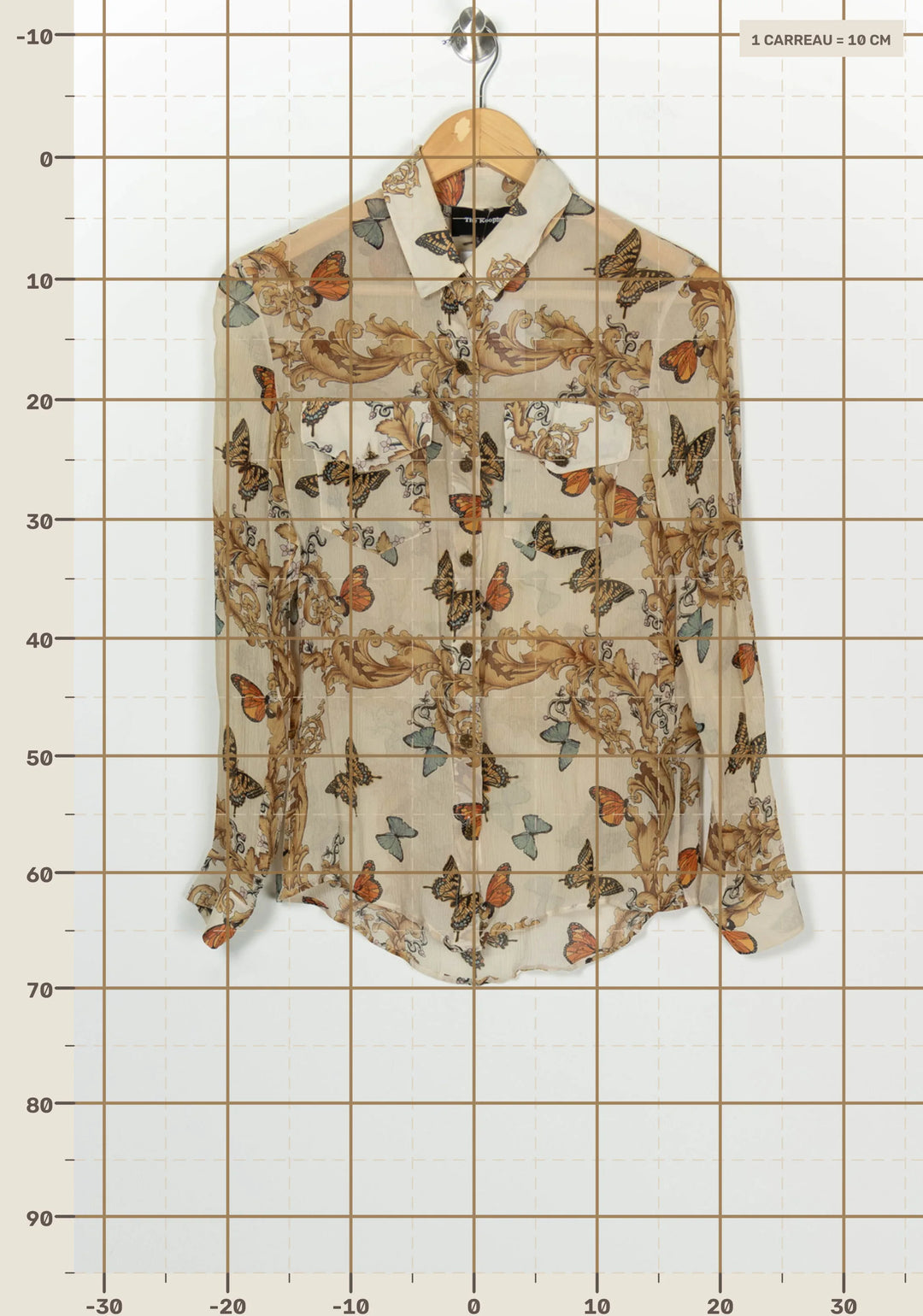 Blouse Beige et Marron - Taille XS/34 de la marque The Kooples | PARAD126675 - Vendu par Paradigme - Image 4