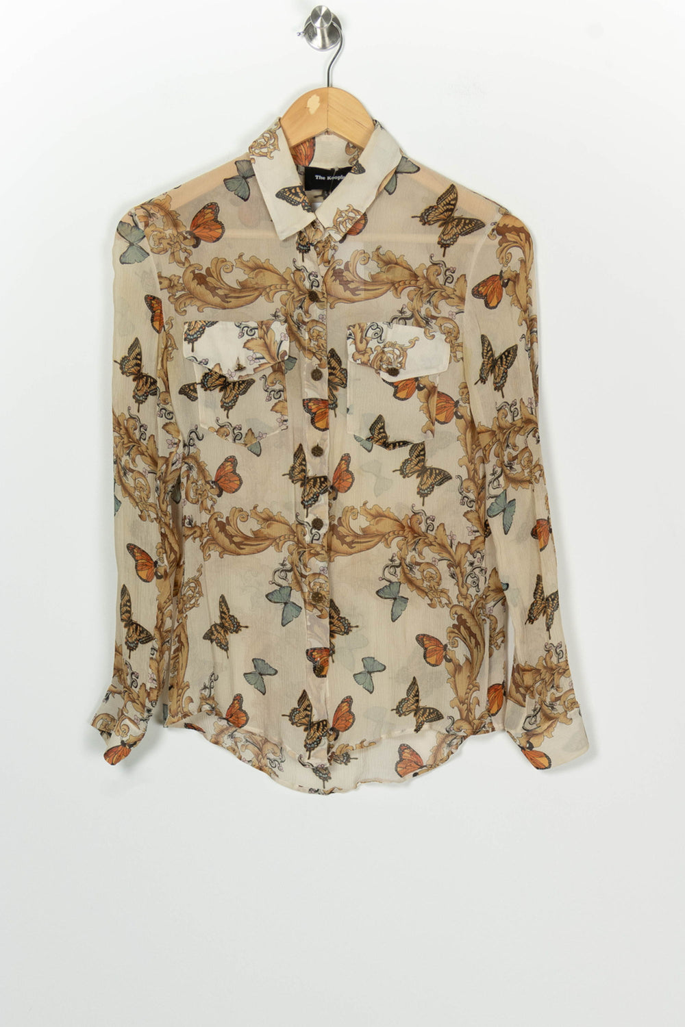 Blouse Beige et Marron - Taille XS/34 de la marque The Kooples | PARAD126675 - Vendu par Paradigme - Image 2