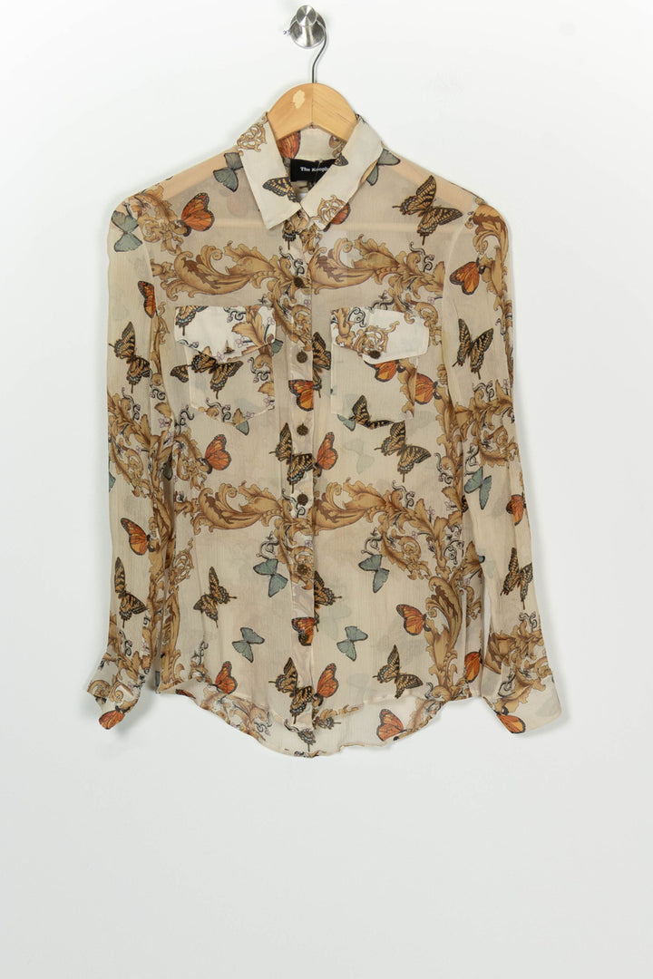 Blouse Beige et Marron - Taille XS/34 de la marque The Kooples | PARAD126675 - Vendu par Paradigme - Image 2