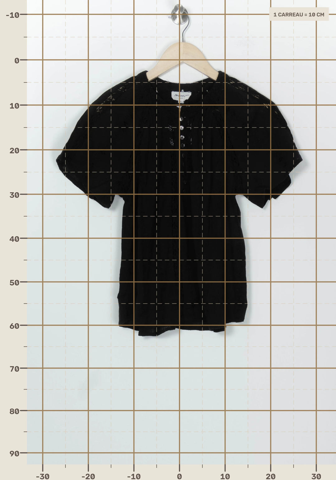 Blouse Noire - Taille S/36 de la marque Maison 123 | PARAD126677 - Vendu par Paradigme - Image 4