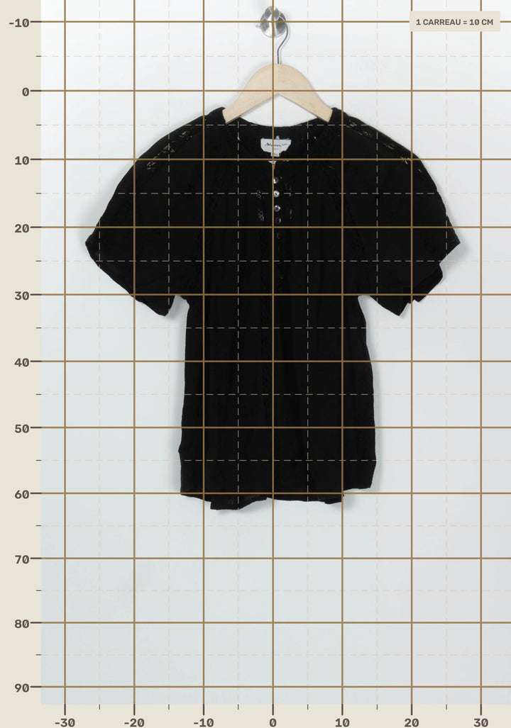 Blouse Noire - Taille S/36 de la marque Maison 123 | PARAD126677 - Vendu par Paradigme - Image 4