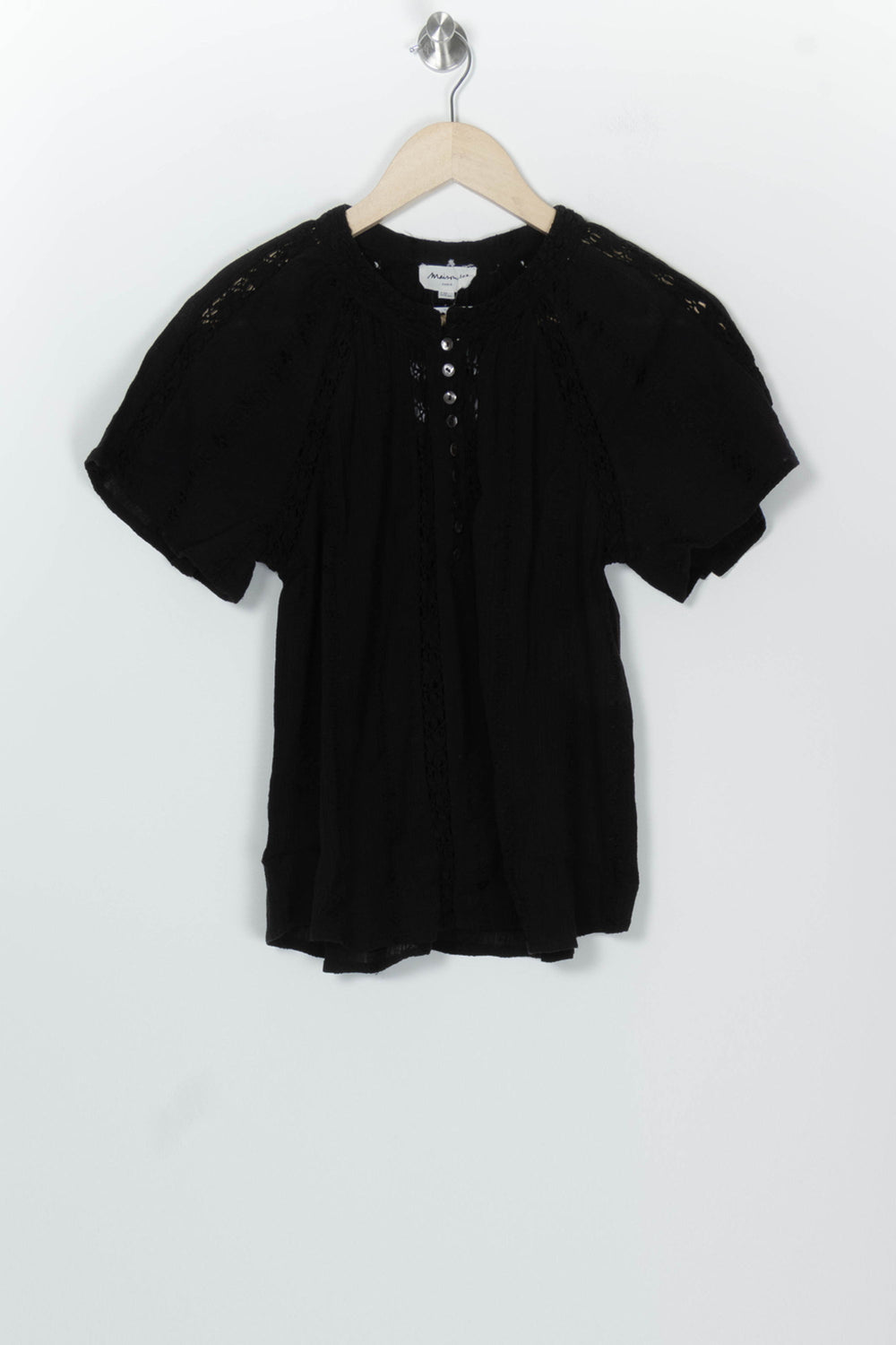 Blouse Noire - Taille S/36 de la marque Maison 123 | PARAD126677 - Vendu par Paradigme - Image 2