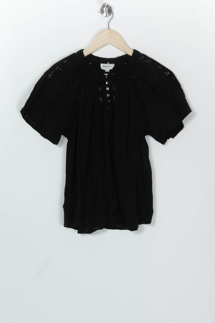 Blouse Noire - Taille S/36 de la marque Maison 123 | PARAD126677 - Vendu par Paradigme - Image 2