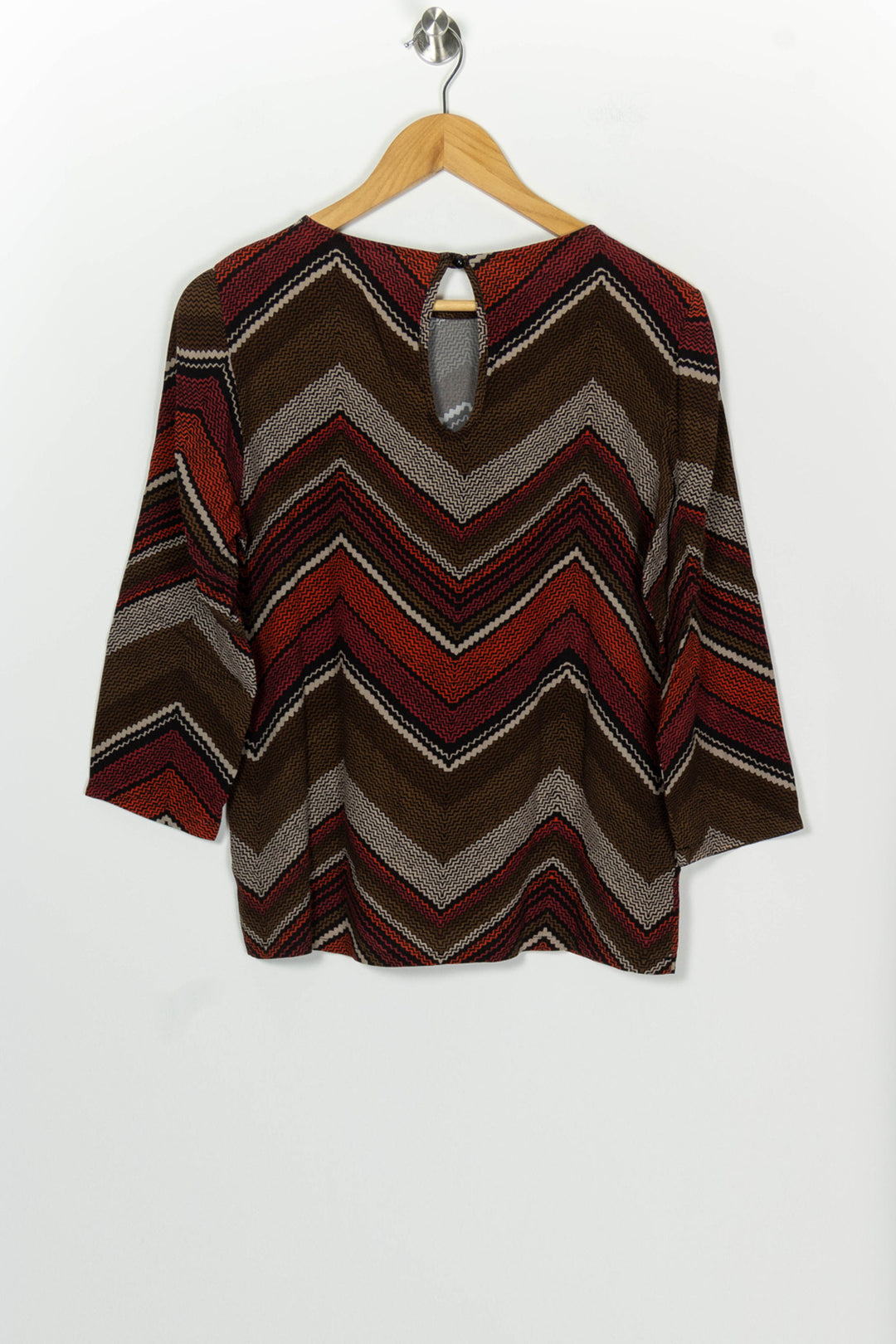 Blouse Marron et Rouge - Taille M/38 de la marque La Fée Maraboutée | PARAD126680 - Vendu par Paradigme - Image 5