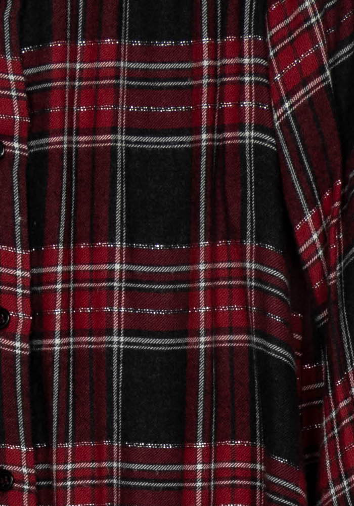Chemise Rouge et Noire - Taille S/36 de la marque La Fée Maraboutée | PARAD126683 - Vendu par Paradigme - Image 3