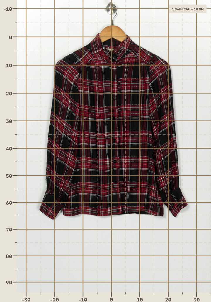 Chemise Rouge et Noire - Taille S/36 de la marque La Fée Maraboutée | PARAD126683 - Vendu par Paradigme - Image 4