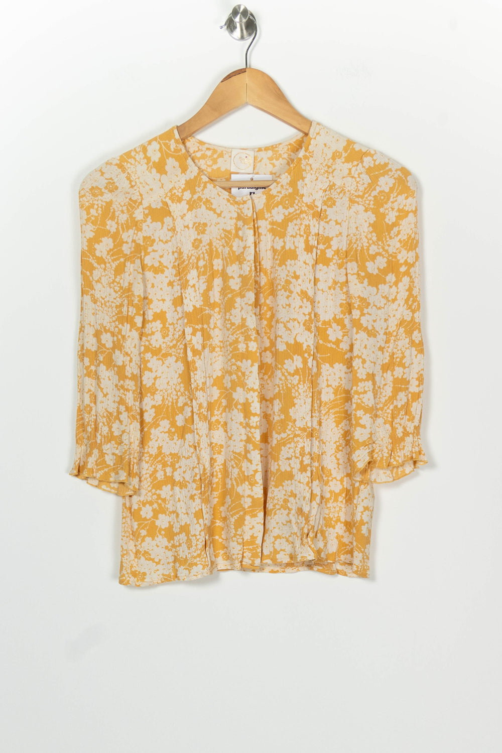 Blouse Jaune et Blanche - Taille S/36 de la marque Des petits hauts | PARAD126684 - Vendu par Paradigme - Image 2