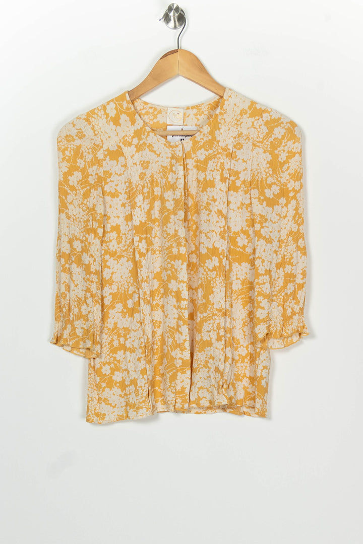 Blouse Jaune et Blanche - Taille S/36 de la marque Des petits hauts | PARAD126684 - Vendu par Paradigme - Image 2