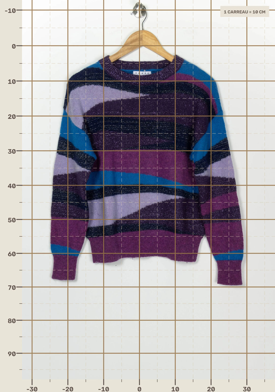Pull Violet et Bleu - Taille S/36 de la marque Suncoo | PARAD126687 - Vendu par Paradigme - Image 4