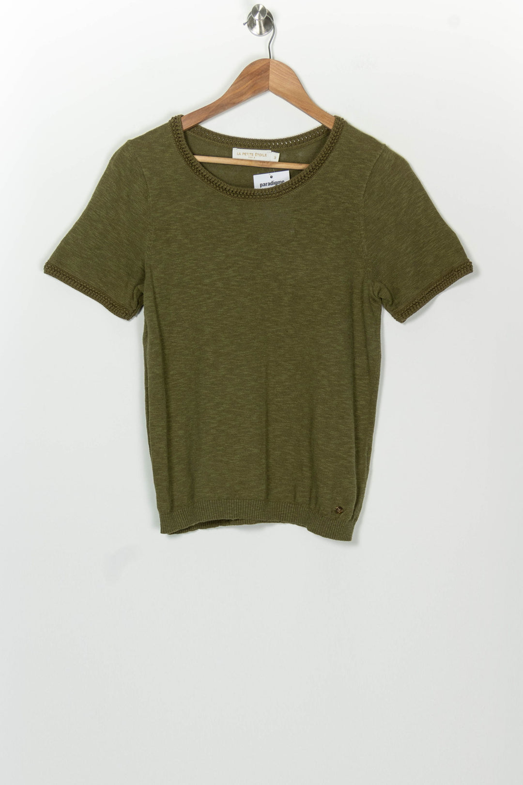 Pull À Manches Courtes Vert - Taille L/40 de la marque La Petite Etoile | PARAD126688 - Vendu par Paradigme - Image 2