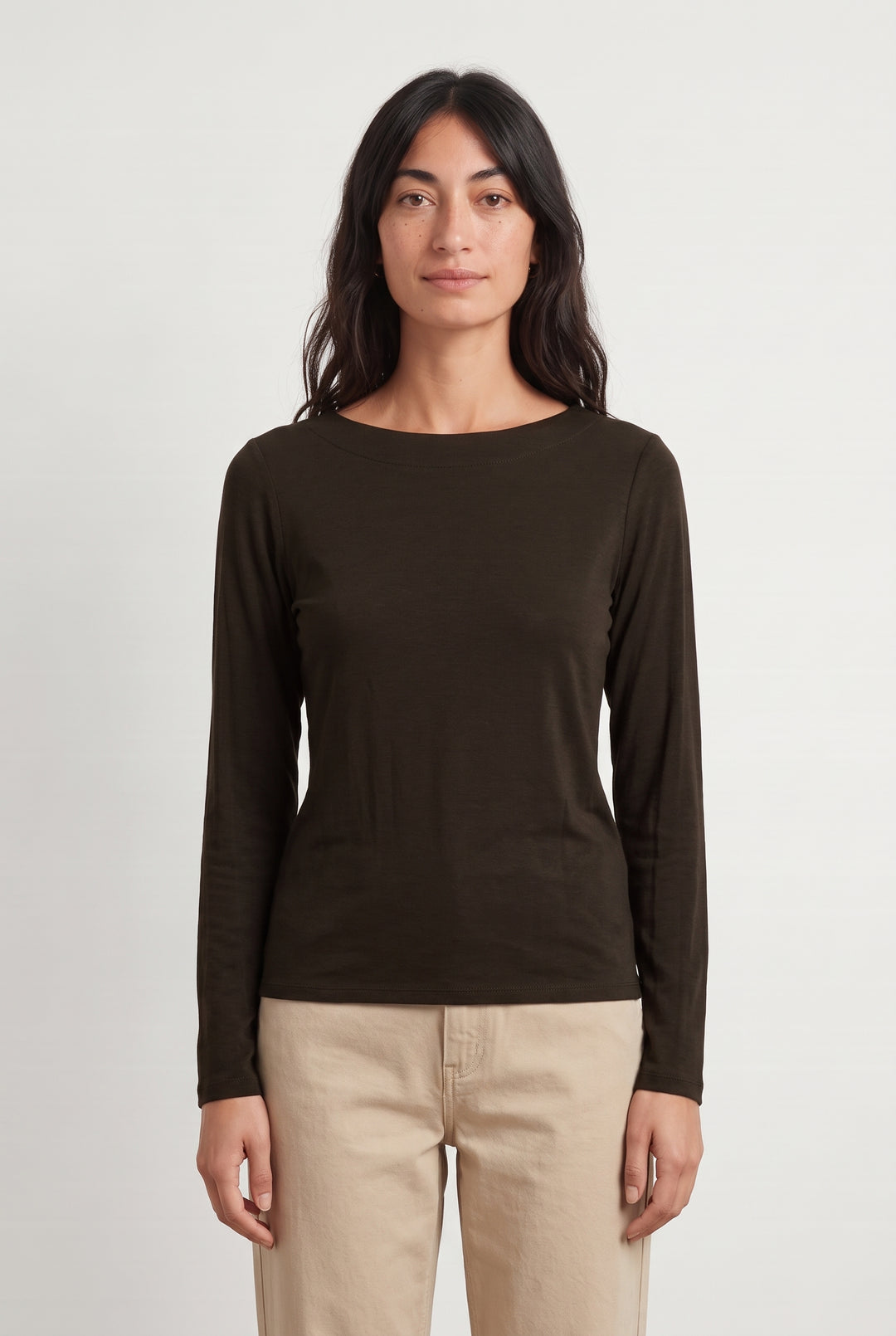 Tee-shirt à manches longues vert foncé - Taille M/38 de la marque Maison 123 | PARAD126695 - Vendu par Paradigme - Image 1