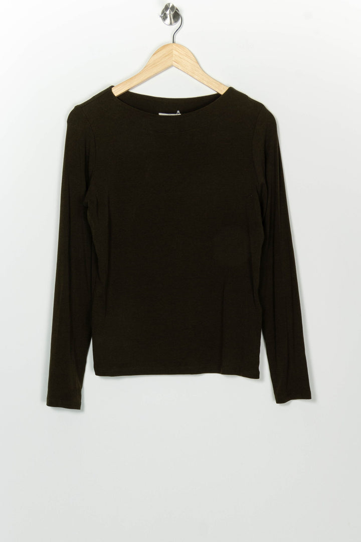 Tee-shirt à manches longues vert foncé - Taille M/38 de la marque Maison 123 | PARAD126695 - Vendu par Paradigme - Image 2