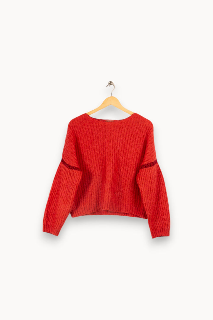 Pull en maille rouge - Taille XS/34