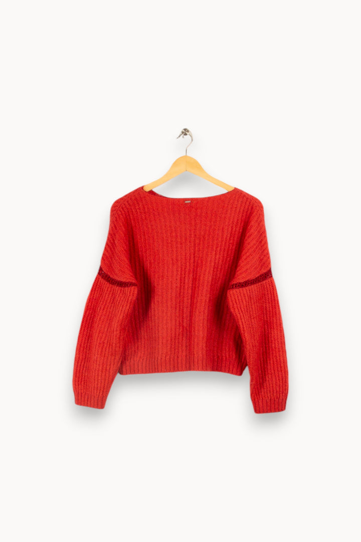 Pull en maille rouge - Taille XS/34