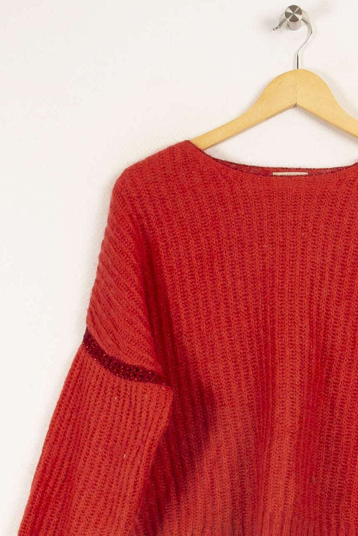 Pull en maille rouge - Taille XS/34