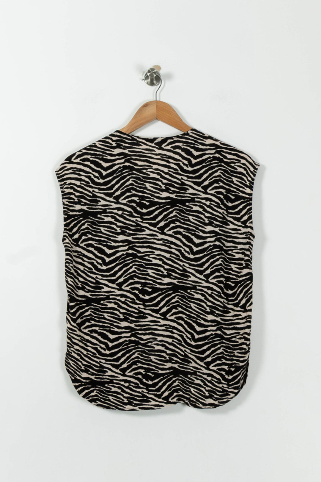 Blouse Noire et Blanche - Taille L/40 de la marque La Fée Maraboutée | PARAD12985 - Vendu par Paradigme - Image 4