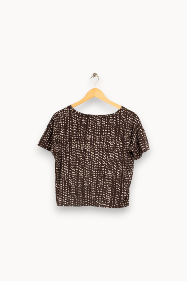T-shirt noir à motifs - Taille L/40