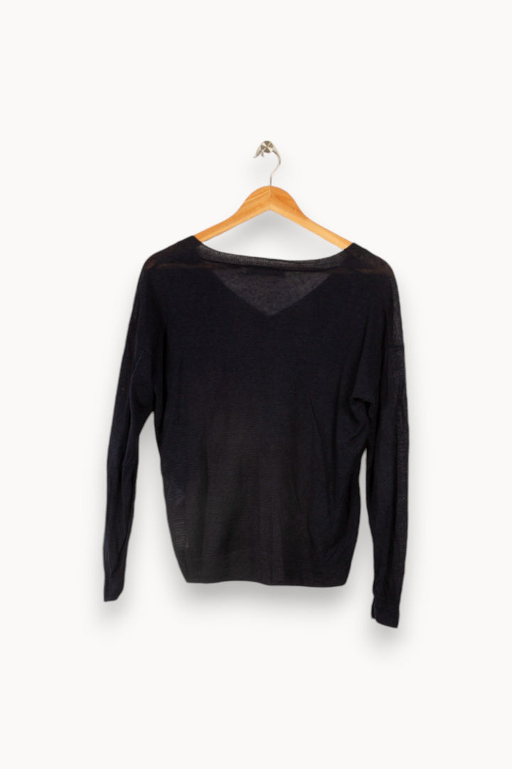 Pull fluide en lin, manches courtes -  XS/34