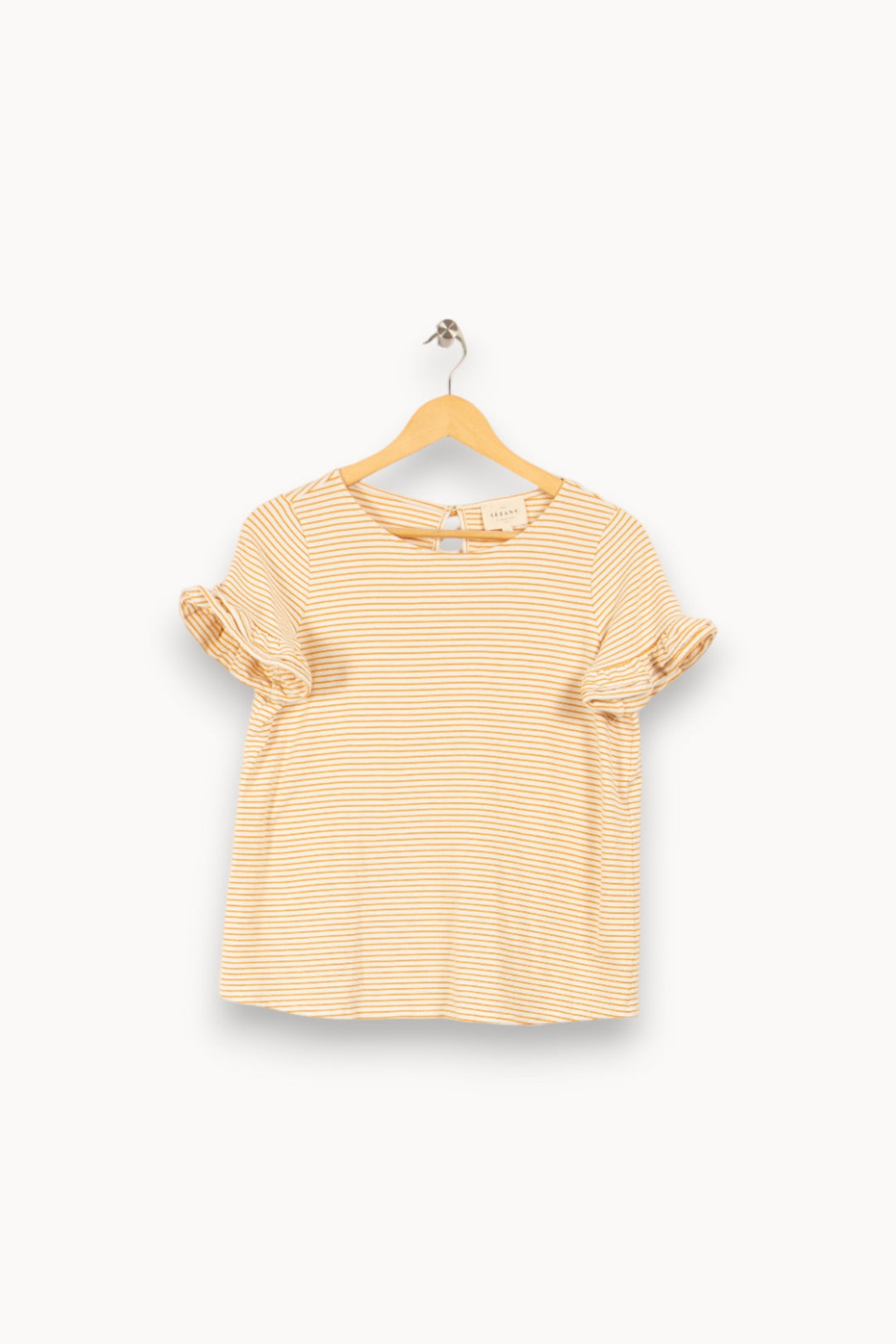 T-shirt rayé jaune - Taille S/36