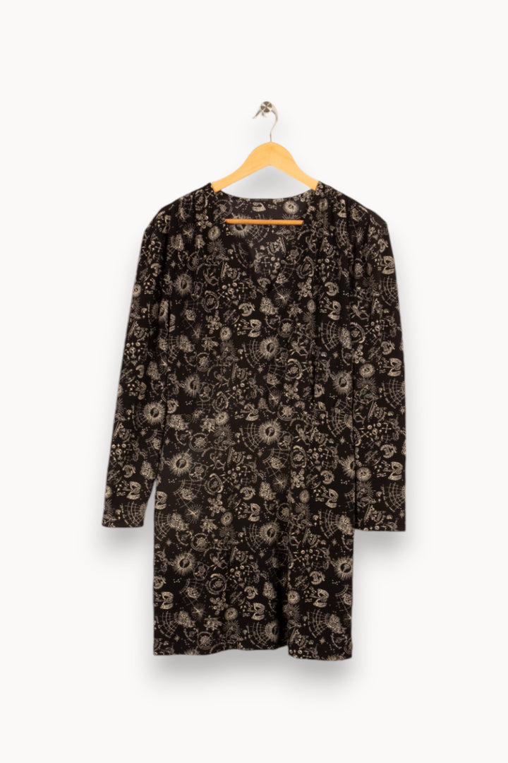 Robe noire avec dessins - Taille S/36