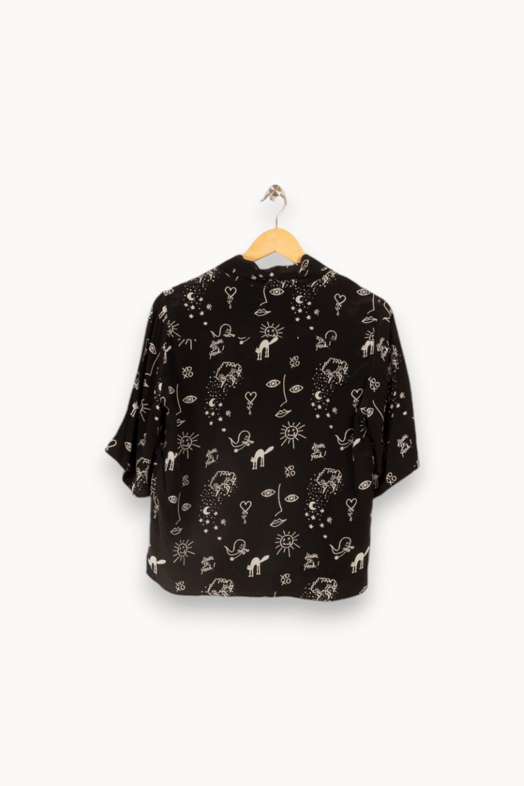 Chemise noire à motifs - Taille S/36